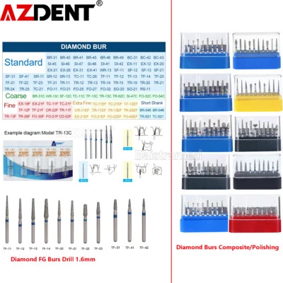 Dental Lab FG Diamond Burs /Composite Polishing Bur For High Speed Handpiece - Image 1 of 4