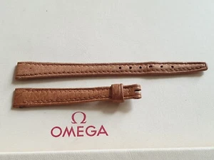 Vintage Omega Ladies 11mm Light Brown Pigskin Leather Strap - STUNNING STRAP!! - Foto 1 di 7