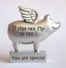 Q2 You are Special IF PIGS CAN FLY so can I figurine miniature Angel ganz pig