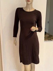 Standard James Perse Charcoal Gray Bodycon Stretch Cotton Midi Dress 1 S - Picture 1 of 4