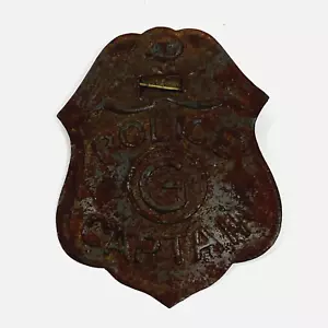 Vintage Toy Police Captain G Badge Children's Tin  - Picture 1 of 7