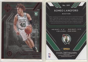 2019-20 Panini Chronicles Majestic Red /149 Romeo Langford #359 Rookie RC