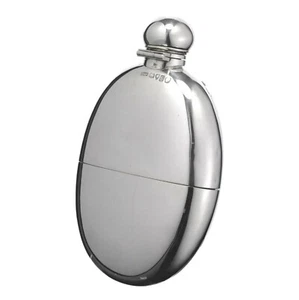 ANTIQUE - Sterling Silver - HIP FLASK - Edward H Stockwell Thornhill & Co 1873 - Picture 1 of 7