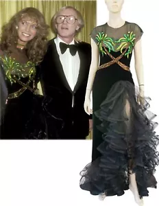 Vintage OSCAR DE LA RENTA Runway Gown Ann Turkel x '79 Golden Globes Size 4 - Picture 1 of 6