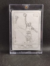 MICHAEL JORDAN #57 1/1 Original ARTIST SKETCH By Brad Utterstrom topps artist!