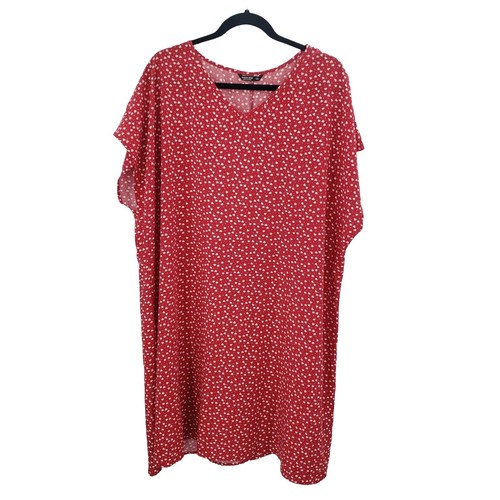 Abito da donna SheIn Curve con stampa cuore rosso caftano taglia plus 3xl San Valentino