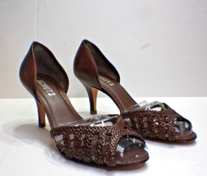 Schutz Womans Open Toe Heels Size 9 - Brown - Picture 1 of 8