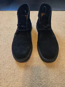 Clarks Mens Navy Suede Lace-Up Chukka Boots 9.5 - Picture 1 of 2