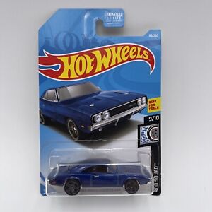 Hot Wheels 2019 HW Rod Squad 9/10 Blue '69 Dodge Charger 500 Race Car Toy 80/250