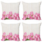 Ambesonne Rose Romantic Cushion Cover Set Of 4 For Couch And Bed In 4 Sizes