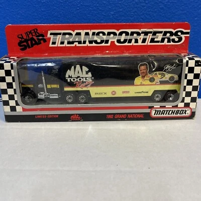 Harry Gant 7 Mac Tools Racing Matchbox Super Star Transporter 1992  - Image 1 of 4