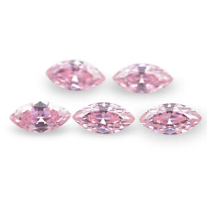 100pcs 1.5x3~10x20mm Pink colore Marquise Loose Cubic Zirconia 5A Wholesale