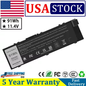 91Wh MFKVP Laptop Battery for Dell Precision 15 7510 7520 M7510 17 7710 7720 - Picture 1 of 10