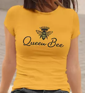 Queen Bee Women's T Shirt - Any Colour - Novelty Bee Lover Gift Ladies T-Shirt - Picture 1 of 7