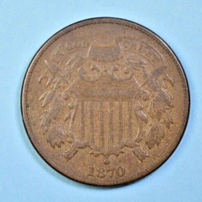 1870 TWO CENT ~ NICE XF!  INV#1 - Image 1 of 2