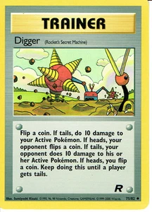 POKEMON TEAM ROCKET TARJETA POCO COMÚN 75/82 EXCAVADORA (X2 COPIAS) grado ex - Imagen 1 de 1