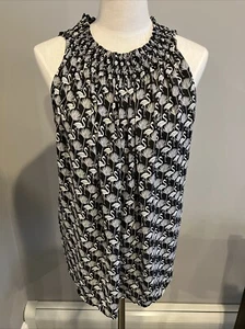 Women’s Ann Taylor Loft Black Flamingo Shirt Top Tank Size Large L - Picture 1 of 6