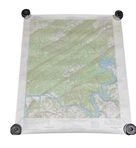 "Mapa de hoja cuadrangular vintage 1968 Atomic City 22""x27"" Oak Ridge Bethel Valley" - Imagen 1 de 11