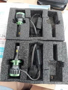2x FEELON LED Car Headlight Bulbs w/ Cooling Fans & Harness – Parts Missing - Picture 1 of 9