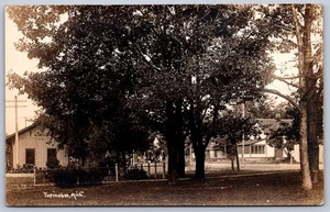 K40/ Topinabee Michigan RPPC Postcard c1910 Railroad Depot Cottages 65 - Picture 1 of 2