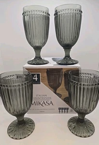 Vasos de bebidas heladas de campo italiano Mikasa Smoke cuatro nuevos en caja - Imagen 1 de 10
