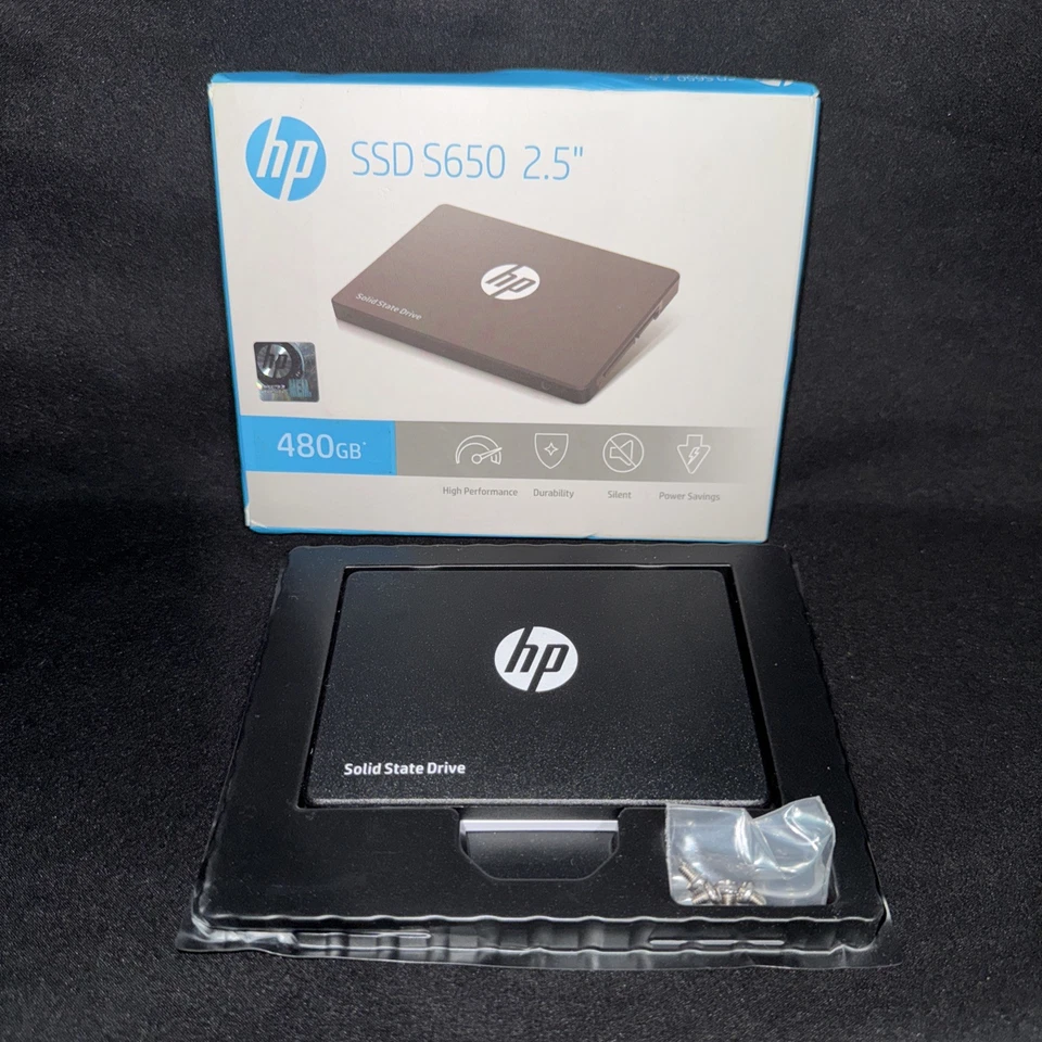 HP S650 480GB 2.5" SATA 6.0Gb/s Internal Solid State Hard Drive SSD 345M9AA#ABA - Image 1 of 4