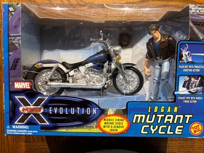X-Men Evolution Logan Mutant Cycle Toy Biz Figura Raro Conjunto Nuevo Sellado Foto 1 de 4