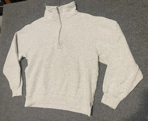 Brandy Melville cremefarben elfenbeinfarben cremefarben Waffelmuster Viertelreißverschluss Sweatshirt Einheitsgröße - Bild 1 von 11