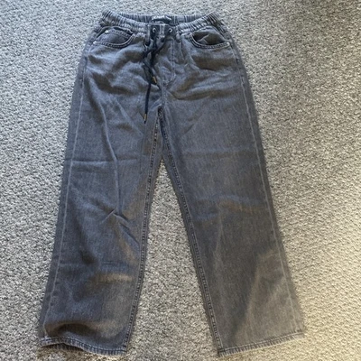 George dark grey pull cord pull up Wide Leg  Denim Jeans Size 12 short  - Image 1 of 4