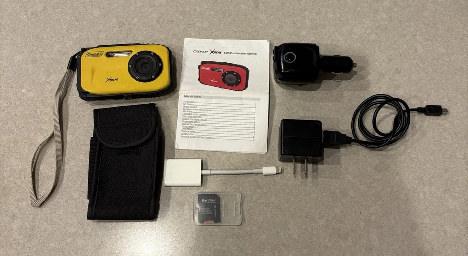 Цифровая водонепроницаемая камера Coleman XTREME C5WP с SD-картой + загрузка Apple iPhone - Изображение 1 из 4