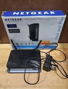 Netgear N300 Wireless DSL Modem Router (ADSL2+Modem Router) Model DGN2200 VG Box - Picture 1 of 5
