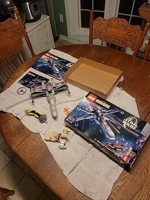 Lego Star Wars X Wing Fighter 7140 With Box And Manual And Landspeeder 7110.