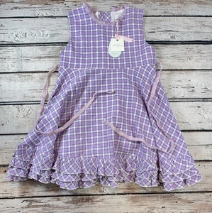 NEW Sweet Honey Boutique Purple Plaid Summer Twirl Ruffle Dress Girls 10 NWT - Picture 1 of 6