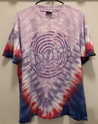 Vintage “THE DOORS” Tie Dye T-Shirt Single Stitch Jim Morrison Distressed XL - Image 1 of 4