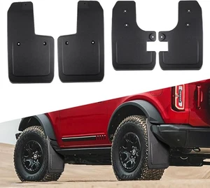 Mud Flaps for Ford Bronco Accessories 2021 2022 2023 2024 2/4-Door, Black  - Bild 1 von 8