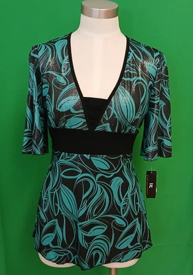 Vintage IZ Byer Top Large Green Geometric Fairy Boho - Image 1 of 4