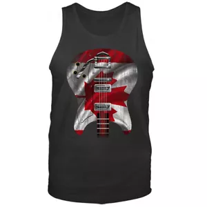 Canotta grafica Guitar Body Flag Canada Music Band - Foto 1 di 8