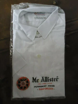 CAMISA DE VESTIR NUEVA DE COLECCIÓN para hombre años 60 McALLISTER mod chic cuello lengüeta JAPÓN 14 1/2  Foto 1 de 4