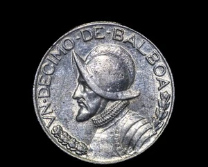 1933 Panama 1/10 Balboa MONETA RARA 100K coniata! - Foto 1 di 2