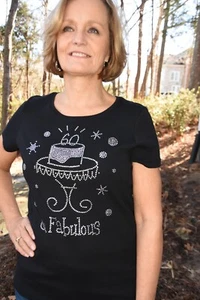 60. Geburtstag Königin Strass Shirt oder Tank XS S M L XL XXL 1X 2X 3X 4X 5X - Bild 1 von 8