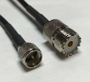 Mini cable coaxial UHF macho a UHF hembra RG58 50 ohmios elige tu longitud calidad EE. UU. - Imagen 1 de 3