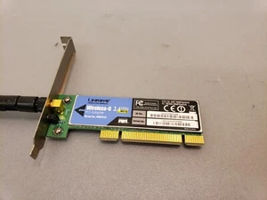 Linksys Wireless-G PCI Adapter Desktop Wi-Fi Card Network 54Mbps WMP54G Tested - Picture 1 of 4
