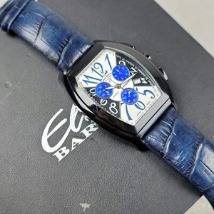 RARE ELINI JUMBO BAROKAS CHRONOGRAPH QUARTZ SWISS MADE MEN'S WATCH NEW BATTERY - Picture 1 of 11