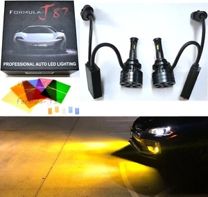 LED Kit F15 140W 9005 HB3 3000K Yellow Two Bulb Headlight High Beam Replace Lamp - Picture 1 of 23