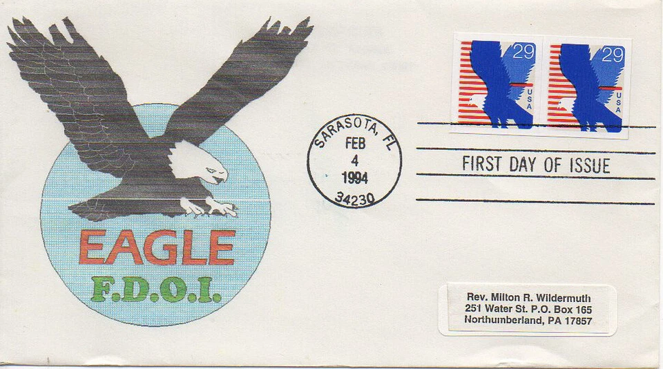 2598  Eagle  Tompkins cachet?  FDC - Image 1 of 1