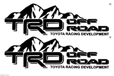 2 TRD Off Road Decals for Toyota Tacoma Tundra Pair Sticker Truck bedside Vinyl - Image 1 of 2