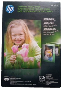 HP Q5540A Everyday Glossy Photo Paper 100 Sheets 4 x 6" for InkJet  NIB Sealed - Picture 1 of 9