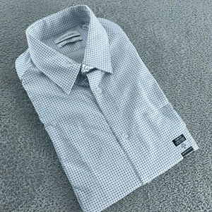 Calvin Klein Mens Slim Fit Stretch Wrinkle-Free 15 1/2 34/35 Blue NWT 2532 - Picture 1 of 7
