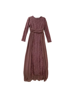 Turkish Hijab An-Nahar Dress Woman's 12 (40) Purple Modest Maxi Evening Formal - Picture 1 of 12