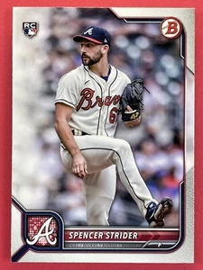 (X 6) Lot - 2022 Bowman Spencer Strider #41 - Atlanta Braves - ROOKIE CARDS - Picture 1 of 3